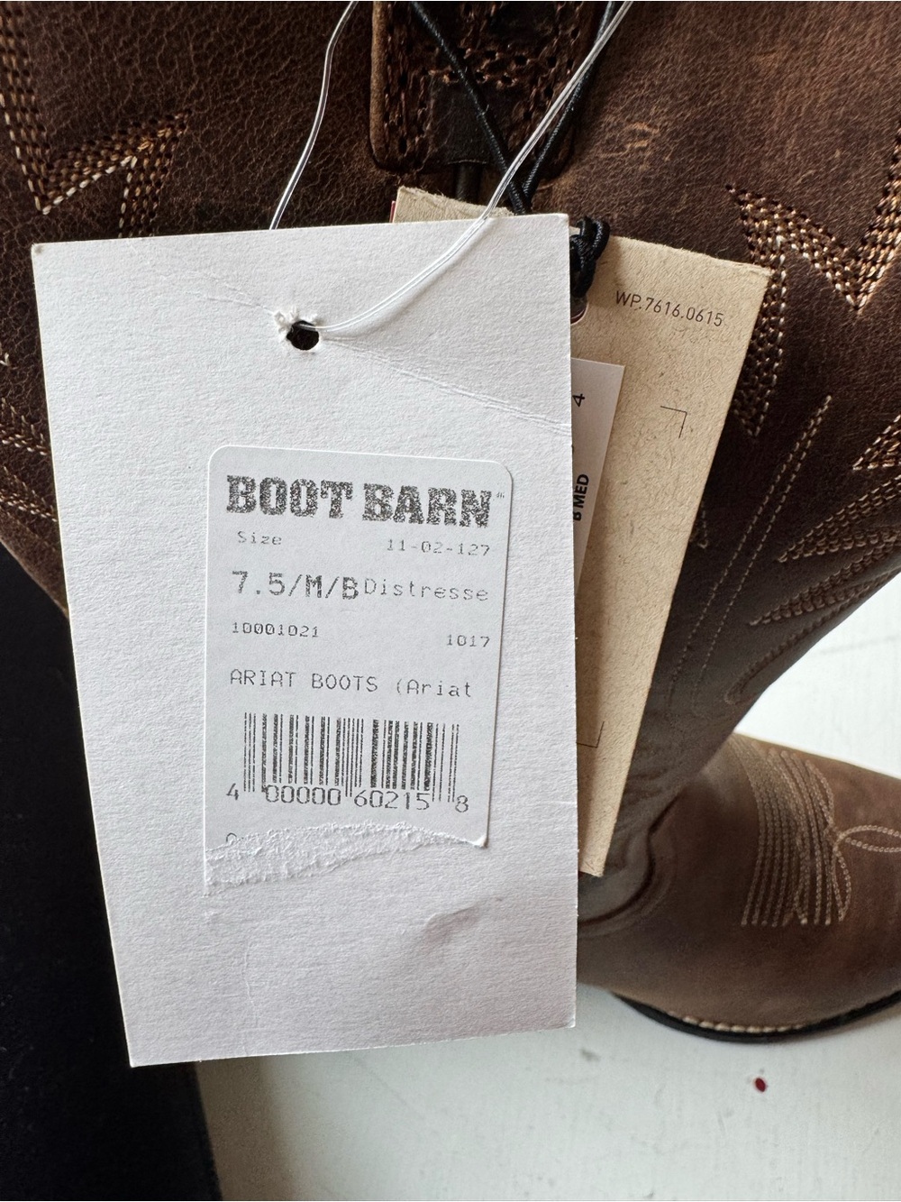 Ariat Tan Brown Western Cowboy Boots with Stitch Detailing - Picture 8 of 8